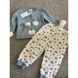 DUCK DUCK GOOSE Boys 18 Months Blue Sweater With Pants NWT M6